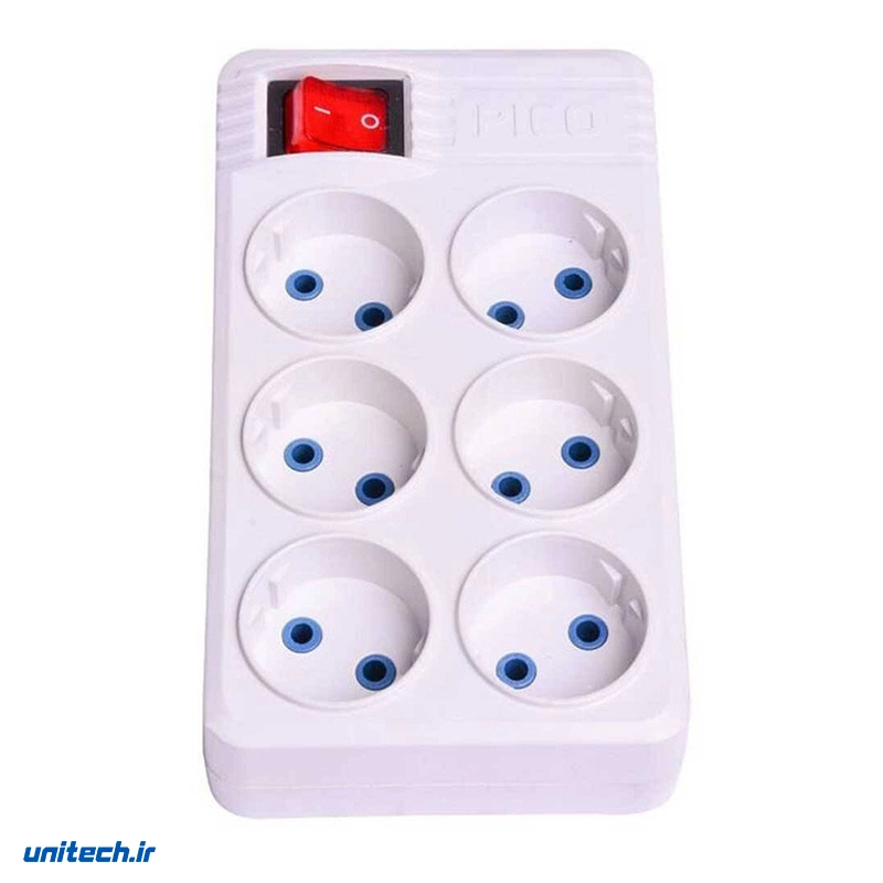 چند راهی 6 خانه پیکو الکتریک با کابل 3 متری3